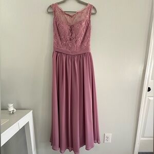Prom Season Ladies! Used Floor-Length Lace Chiffon Bridesmaid Dress